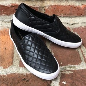 Black Quilted Sneakers